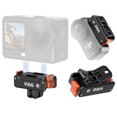 Imagem de VRIG Base magnética de liberação rápida para DJI OSMO Action6/Nano, suporte de liga de alumínio para Nano/Action 6, com orifício rosqueado de 1/10.2 cm e adaptador de câmera de ação dobrável para