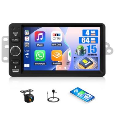 Imagem de Estéreo automotivo Android 4G + 64G para Chevy Chevrolet Silverado SSR Tahoe 2003-2006, GMC Siera Yukon 2003-2006, Hummer 2003-2006 sem fio CarPlay Android Auto Bluetooth 5.0 GPS 7'' Touchscreen EQ