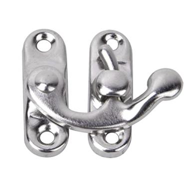 Imagem de Alomejor Gancho de Trava, Gancho de Ferrolho de Ferro Vintage 3,2 X 2,8 Cm Trava retrô para Caixa de Presente de Joias Hardware Decorativo, Fecho Rústico, 30 Peças para (de esquerda prateado)