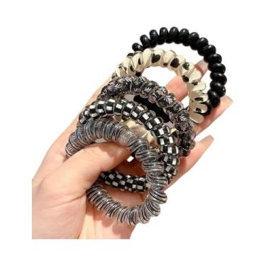 Imagem de Conjunto De Laços De Cabelo Trançados Coloridos Em Forma De Fio De Tel