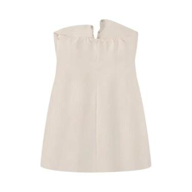 Imagem de Vestido Casual Sem Costas Com Top De Tubo De Strass Para Mulheres, Ide