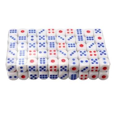 Imagem de Dado Branco Profissional 6 Lados 16mm Pacote C/100 Peças - OPEN TRADE