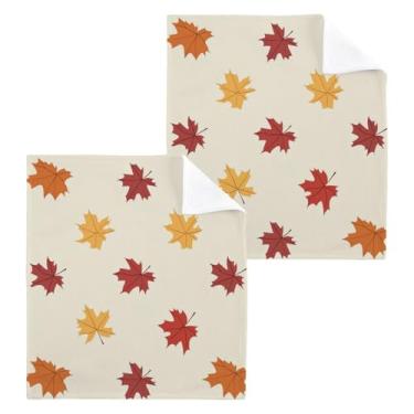 Imagem de xigua Toalhas de mão de algodão com folhas de bordo, toalhas multiusos e absorventes toalhas de rosto macias para a pele para banheiro, cozinha, hotel, academia, panos de lavagem, pacote com 6, 30 x