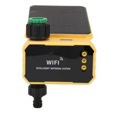 Imagem de Phefop Temporizador de Aspersão de Wifi, Temporizador de água Solar Inteligente de Wifi para Mangueira de Jardim App Controle Remoto Atraso de Chuva Modo Manual Automático Sistemas de