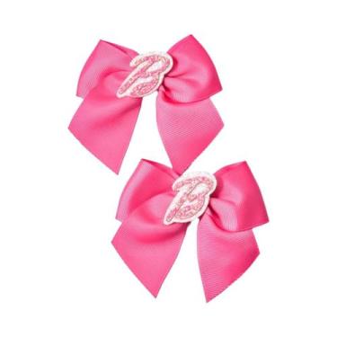 Imagem de Clipe De Cabelo Feminino Em Pó De Cebola Rosa E Verde Com Letras, Clip