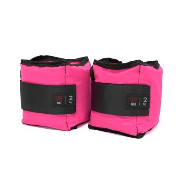 Imagem de Par Caneleira de Peso Básica Won Tornozeleira Rosa Academia Treino em Casa Musculação Fitness Gym (2KG)