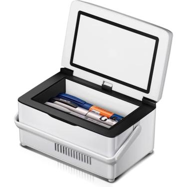 Imagem de Mini Insulina Cooler Caixa Elétrica Insulina Cooler Portátil Geladeira De Medicina Geladeira De Carro Pequeno 0-18 °c Cooler Bolsa Termostato Para Viagem De Carro Casa, Battery*2