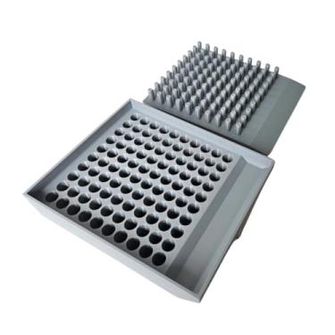 Imagem de Encapsuladora Manual Máquina Enchimento Cápsulas 100 Compartimentos Produção em Casa Durável(Cinza,00-1000mg)