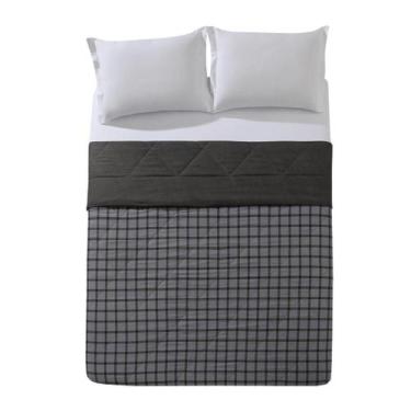 Imagem de Edredom Queen Döhler Dupla Face Otto Emily, Cinza Escuro