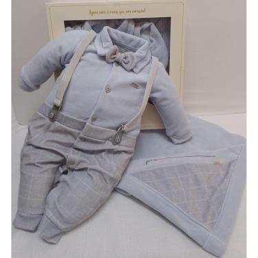 Imagem de Saída Maternidade Plush Bebê Menino Inverno Paraiso Rf 14572-Masculino