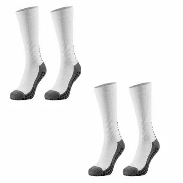 Imagem de Kit 2 Pares Meião Socks Antiderrapante Futebol Contra Torção - Areia E