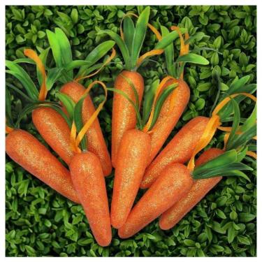 Imagem de Enfeite Decorativo Páscoa 30 Cenouras Pendentes Isopor 11cm