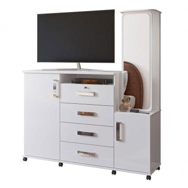 Imagem de Cômoda Copacabana Branco Brilho - Lukaliam Móveis