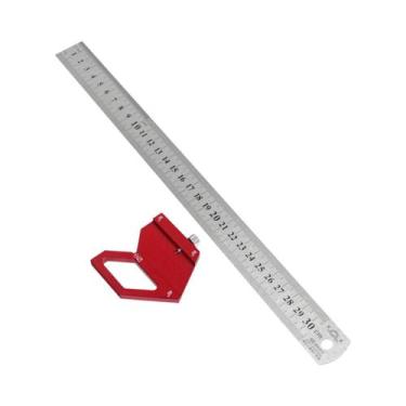 Imagem de Régua De Ângulo Para Marcenaria 45 60 90 Graus, Bloco De Posicionament