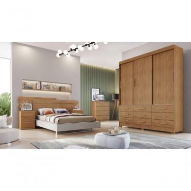 Imagem de Guarda Roupa Solteiro 3 Portas 9 Gavetas Capri-cumaru Móveis Novo Horizonte