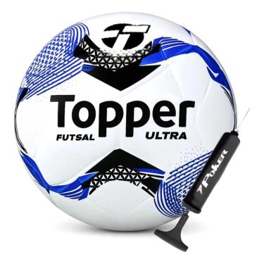 Imagem de Bola de Futsal Salão Topper Ultra e Bomba-Unissex
