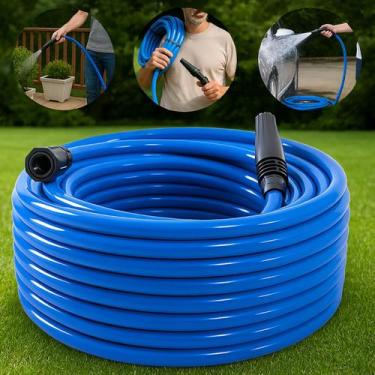 Imagem de Mangueira 10 Metros 1/2 Silicone Flexível Resistente Jardim - ShopAqua