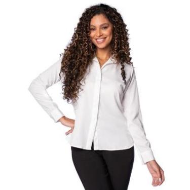 Imagem de Camisa Feminina Milani Lisa com Botões Branca-Feminino