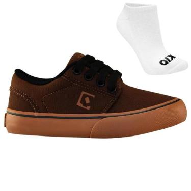Imagem de Tênis Qix Combat 3 Original e Meia, 39, Marrom, Masculino