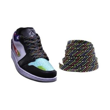 Imagem de Cadarços Elásticos De Cores Mistas Para Tênis AF1 AJ 100 120 140CM Cad