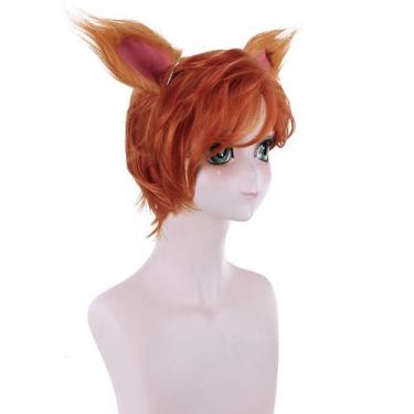 Imagem de Peruca de cosplay Zootopias Nicks Synthetic Hair 35cm para Halloween -