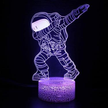 Imagem de Astronautas com luz noturna LED 3D que mudam de cor para crianças - Yi