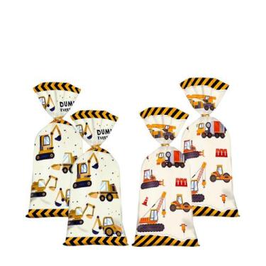 Imagem de Sacola de presente, veículo de construção, sacos de doces, 13 x 27,5 c