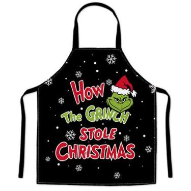 Imagem de Avental de cozinha Grinch's Anime Kitchen Decor Poliéster 60x70cm - yi