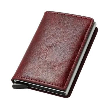 Imagem de Carteira Inteligente Slim De Alumínio RFID Para Homens, Porta-Cartões 