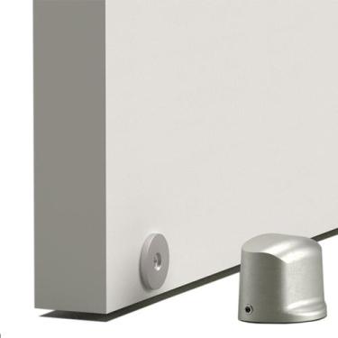 Imagem de Trava Porta Magnetico Batedor Mola Resistente Aço Escovado - Comfort D