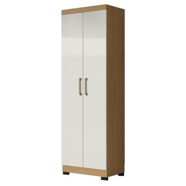 Imagem de Armário Multiuso 2 Portas 2000191 Atacama Off White Com Pés Preto - Aramóveis