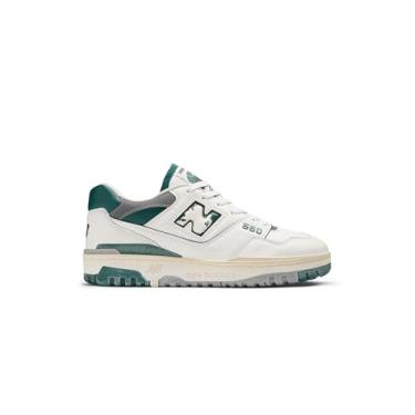 Imagem de New Balance Tênis masculino 550, Sal marinho/verde pântano/cinza sombra, 36