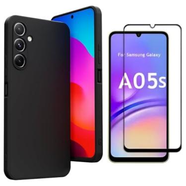 Imagem de Kit Capa Capinha Para Samsung Galaxy A05S Silicone Aveludada e Película De Vidro