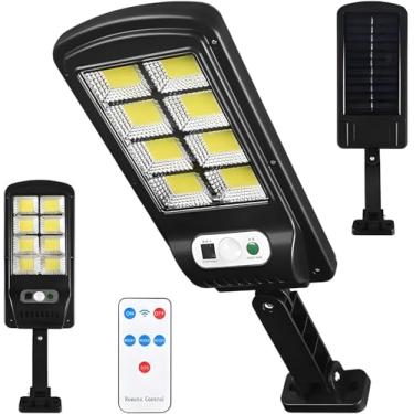 Imagem de Luminária Solar Externa com Sensor de Movimento 8 LEDs 2000mAh à Prova D’Água com Controle Remoto para Poste, Jardim e Garagem - Lene