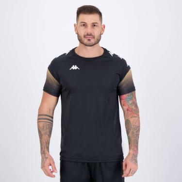 Imagem de Camiseta Kappa Bearr Preta e Dourada-Masculino