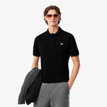 Imagem de Camisa Polo Lacoste Mini-Piqué com detalhe Bordado de Caimento Clássico Masculina-Masculino