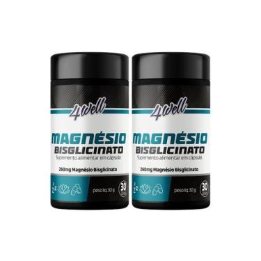 Imagem de Magnésio Bisglicinato 4well 260mg - 60 cápsulas - Combo 2 potes