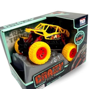 Imagem de Carro Crazy Truck Monster Fricção Brinquedo Infantil Amarelo - Toys