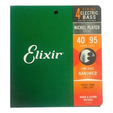 Imagem de Encordoamento elixir 040 super light baixo 4 cordas 14002