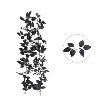 Imagem de Guirlanda De Rosas Pretas De Halloween De 175cm, Flores Artificiais Vi