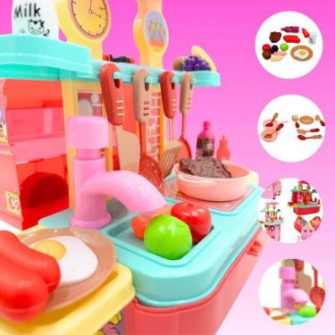 Imagem de Maleta Cozinha Montar 31 Peças Ônibus Food Truck - Kit brinquedo de co