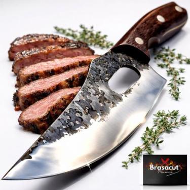 Imagem de Faca Cutelo Rustica Artesanal Luxo Churrasco Afiado Chef Pro - Genéric