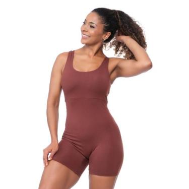 Imagem de Macaquinho Fitness Feminino Poliamida Premium Modelador Zero Transparê