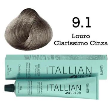 Imagem de Coloração Color Shift 9.1 Loiro Claríssimo Cinza  Itallian Hairtech