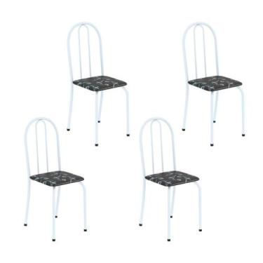 Imagem de Kit 4 Cadeiras Tubular 89x37x42 Cm Ane B - Soma Móveis