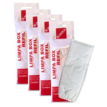 Imagem de Kit 4 refil limpador transpasse espatula box vidro blindex