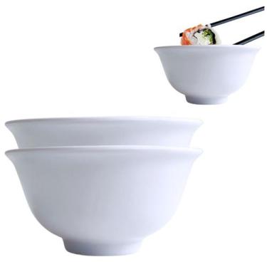 Imagem de 2 Tigelas Bowl Molheira Redonda em Melamina Branca 130ml - Fx