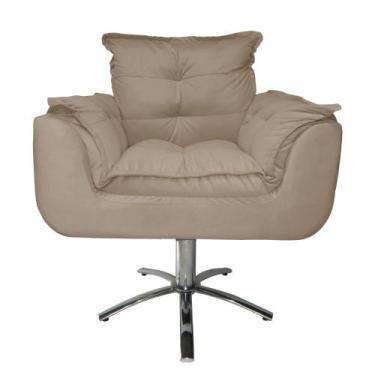 Imagem de Conjunto 2 Poltronas Para Recepção Com Base Giratória de Metal Opala S