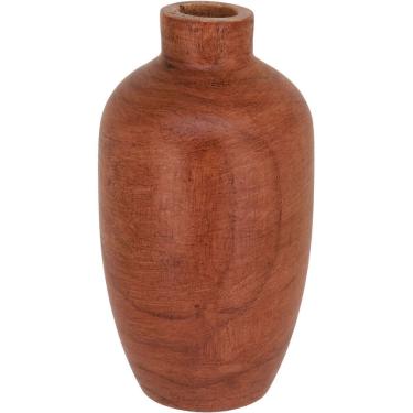 Imagem de VASO DECORATIVO ENFEITE PLANTA MADEIRA 23x12x12cm NATURAL