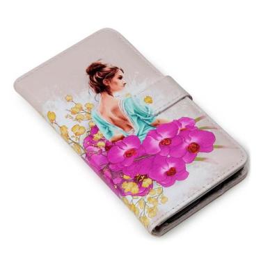Imagem de Capa carteira estampada orquidea para samsung s22 plus s906 - CELLWAY